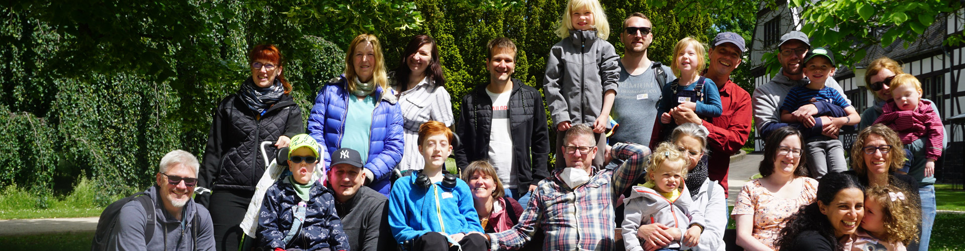 Eine Gruppe beim Sonntagsausflug der Familienkonferenz in Bad Nauheim 2022